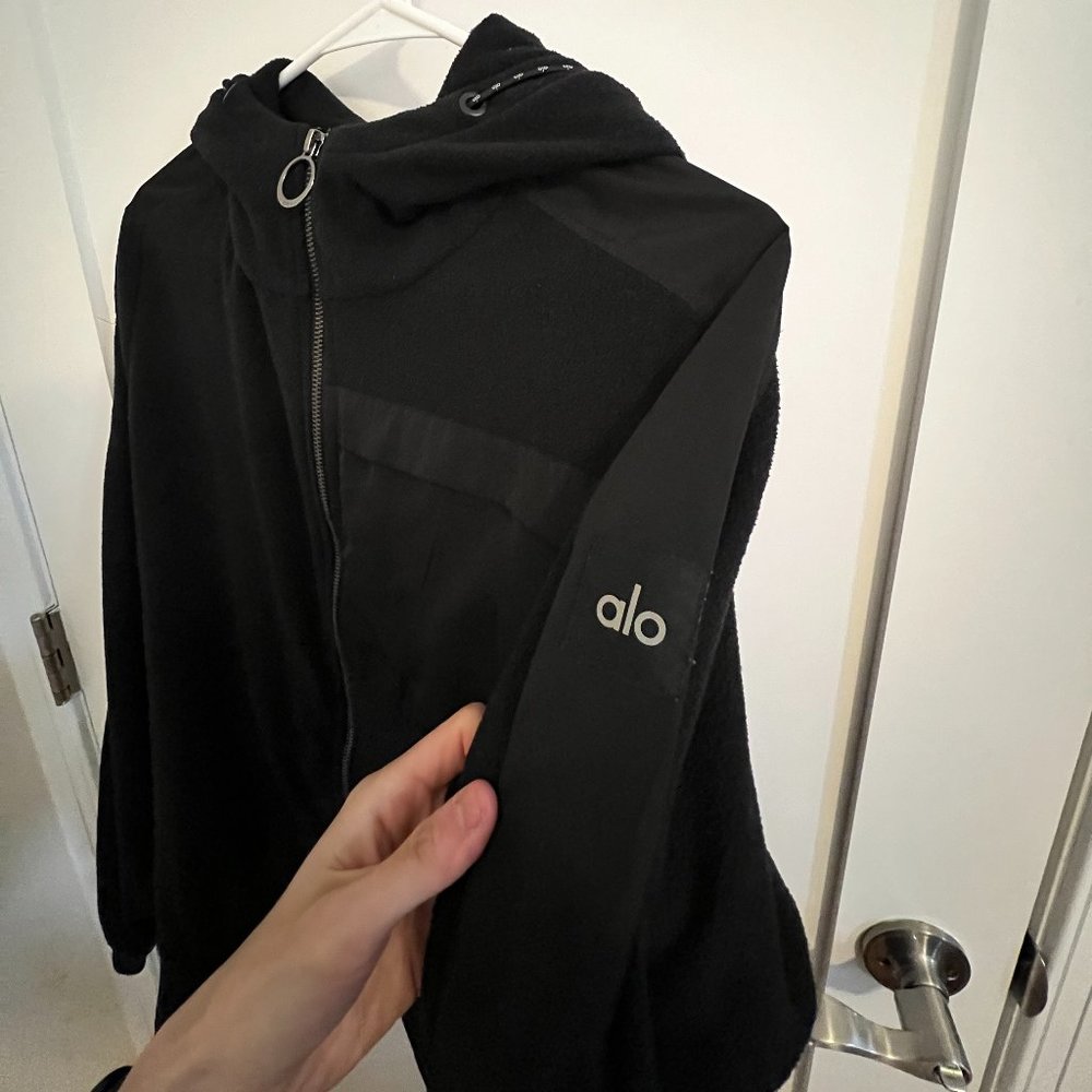 NWOT ALO Fleece Zip Up Hoodie